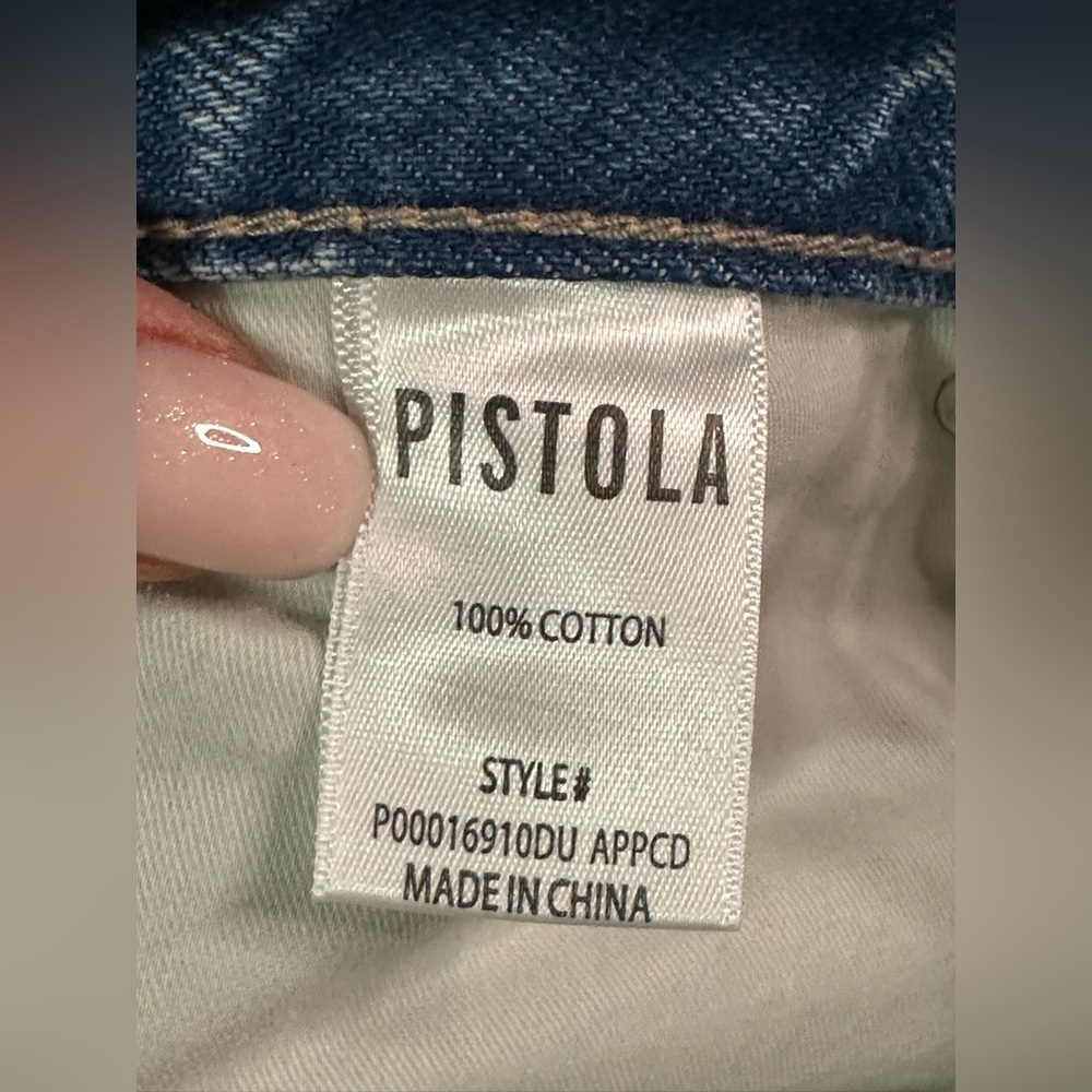 Pistola Hendrix High Rise Wide Leg Jeans Apprentice Distressed NWT Size 27 - Picture 15 of 16